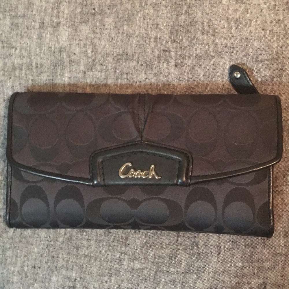 Coach checkbook wallet